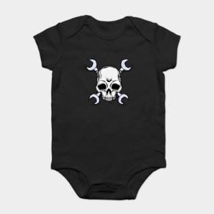 Mechanic Tool with Skull Symbol Baby Bodysuit